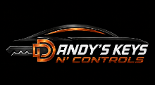 Dandy's Keys N' Controls — chrome lettering over a car silhouette shaped like a key