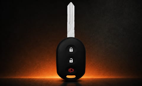 Ford remote head key with lock, unlock and panic buttons